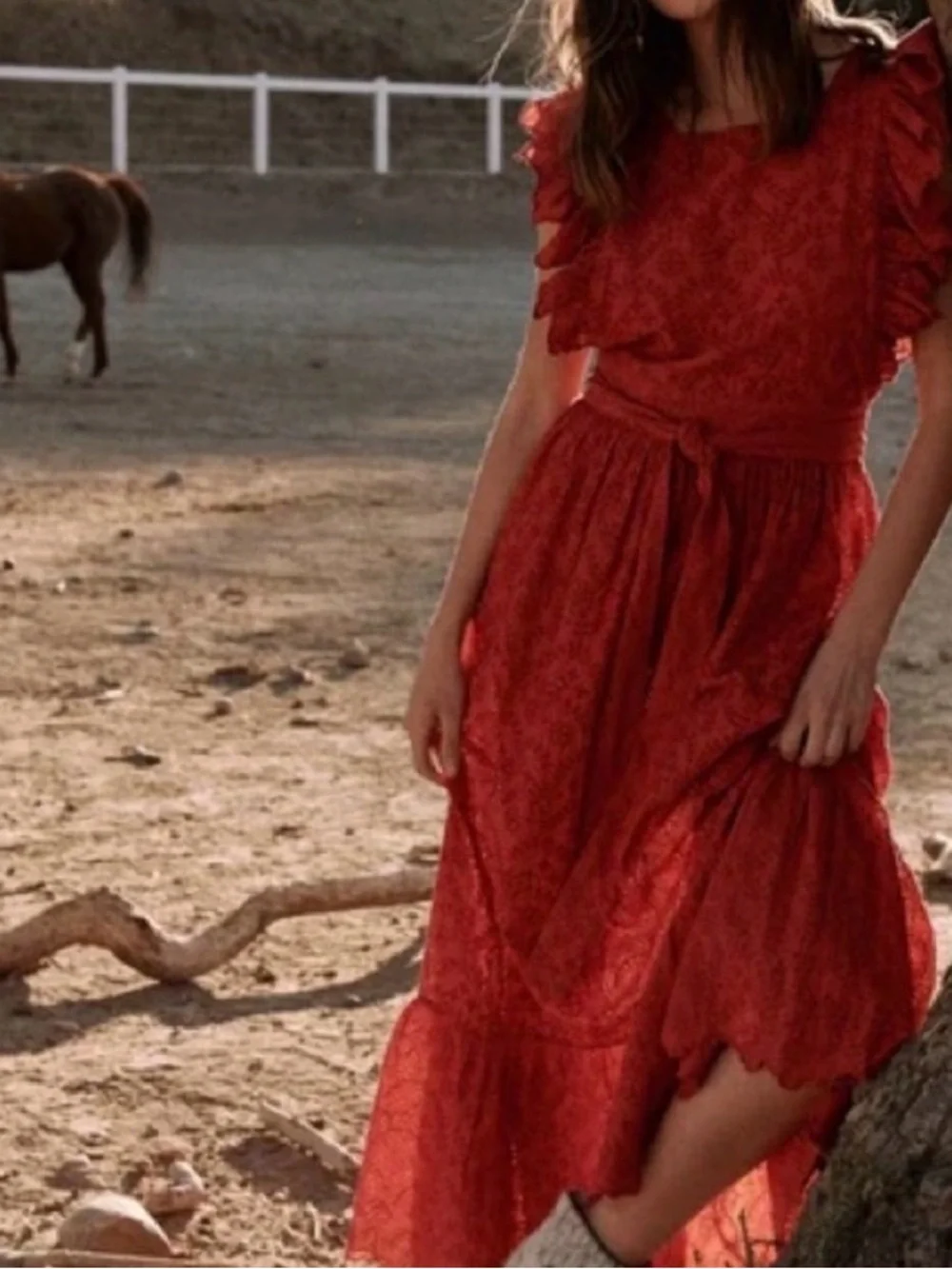 THE GREAT. Dress Size 1 (Small) Red Color - Picture 2 of 7